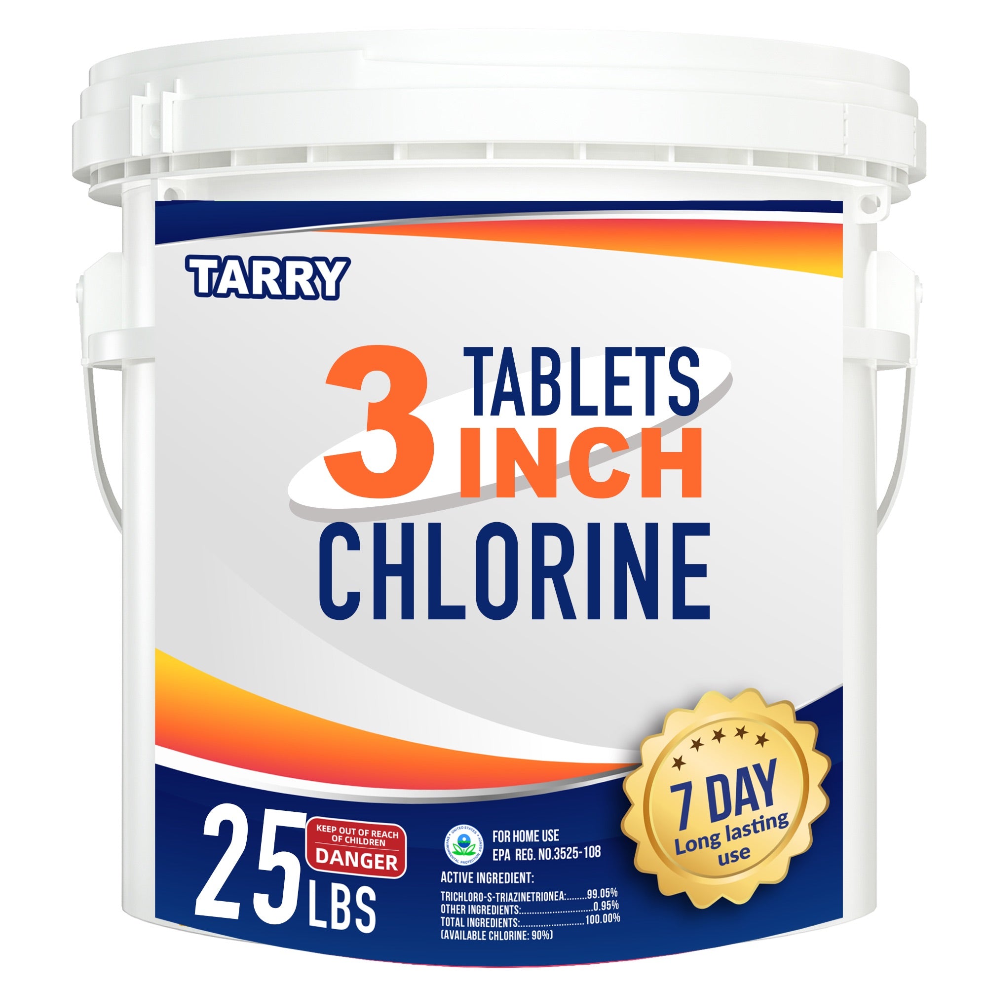 25 lbs 3" chlorine tablets