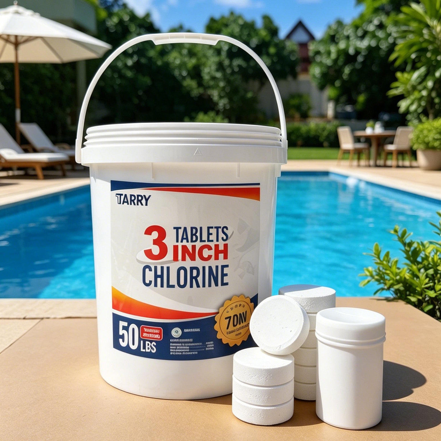 50 lbs 3 inch Chlorine Tablets